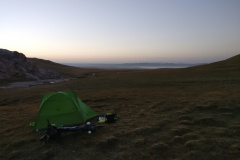 Camping before the drag-a-bike to Tash Rabat