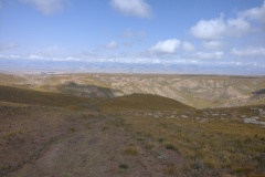 Descending into the desolate abandoned plains